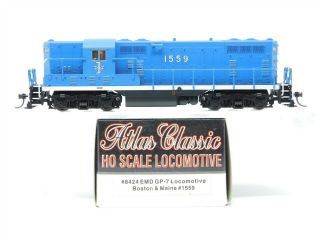 Ho Scale Atlas Classic 8424 B&m Boston & Maine Emd Gp7 Diesel Locomotive 1559