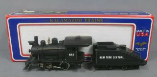 Kalamazoo 1910 - 2 G Scale York Central Switcher With Slope - Back Tender/box