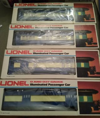 Lionel Blue Comet Passenger Car Set - 9536/9537/9538/ 9839