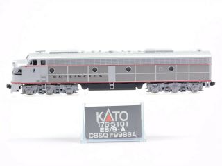 N Scale Kato 176 - 5101 Cb&q Burlington Emd E8/9a Diesel Locomotive 9988a