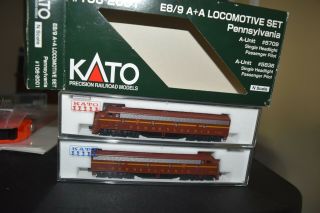 Kato E8/9 A,  A Prr Locomotive Set 106 - 2001 Pennsylvania N Scale 5709 & 5836