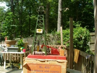 Lionel Postwar O Gauge 455 Pumping Sunoco Oil Derrick With Box