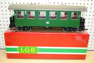 Lgb 3070 Db - Reisezugwagen 2nd Class Passenger Coach W/lights G - Scale (1 Of 2)