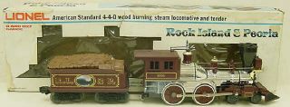 Lionel 6 - 8004 Rock Island & Peoria 4 - 4 - 0 Steam Engine & Tender Ex/box