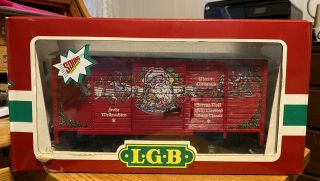 Lgb The Big Train 4335 S Sound Christmas Holiday Car Vintage G Gauge W/box L@@k