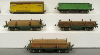 Lionel Standard Gauge Vintage Freight Cars: 514,  512,  511,  511,  511 [5]