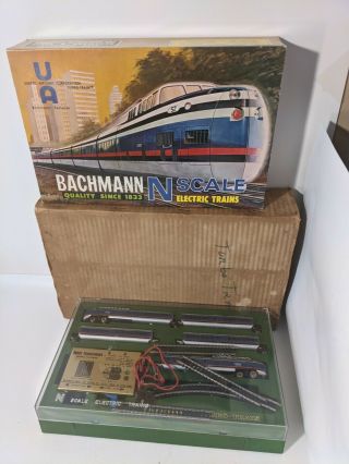 Bachmann Penn Central United Aircraft Turbo Train Set N Scale Gauge Box