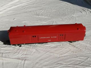 732 American Flyer Cherry Red Operating Baggage Car Vintage Pa - 10454 - A Train Rr