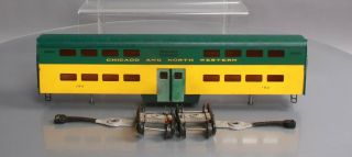 O Plastic Chicago And Northwestern Railroad Bi - Level Passenger Car (2 Rail)