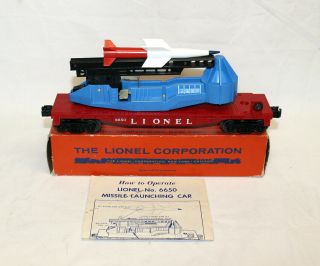 Postwar Lionel 6650 Irbm Missile Launching Car All W/ob & Instructions