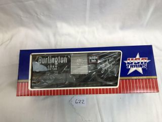 Usa Trains R19043a G Scale Burlington Steel Box Car - Box