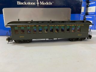 Blackstone Models D&rgw Open Platform Passenger Coach No.  280 Pullman Green