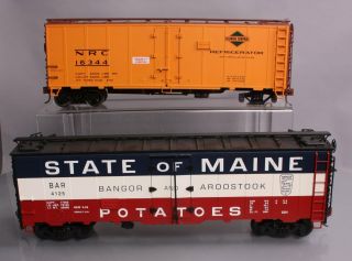 Usa Trains & Aristo - Craft G Scale Nnrc 16344 & State Of Maine 4125 Boxcars [2]