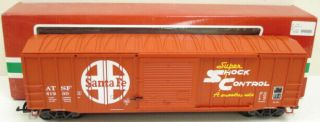 Lgb 41930 Santa Fe Shock Control Boxcar - Plastic Wheels Ex/box