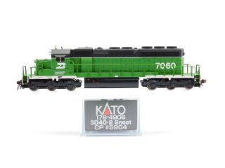 N Kato 176 - 4906 Bn Burlington Northern Sd40 - 2 Diesel Custom W/ Dcc Does Not Run