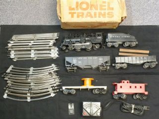 O Lionel 19701 Set 1061 Steam Locomotive Tender 4 Car W/ 18 Tracks & Box Lf789