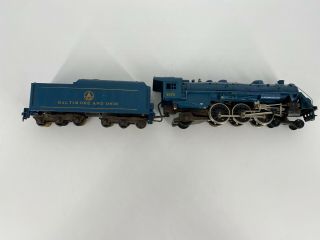 Ho Scale 1:87 Vintage Mantua Pacific Royal Blue Die Cast B&o Loco W/tender 4073