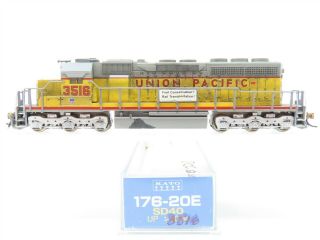 N Scale Kato 176 - 20e Up Union Pacific Emd Sd - 40 Diesel 3516 W/ Dcc - Custom