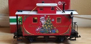 Lgb G Scale 44650 Merry Christmas Santa Caboose Train W/ Box
