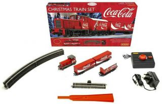 Hornby Coca - Cola Christmas Oo Gauge Model Train Set R1233 Box Damage