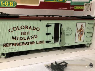 Lgb G Scale No.  4072 - P02 Colorado Midland 1211 Refridgerator Car W/ Metal Wheel