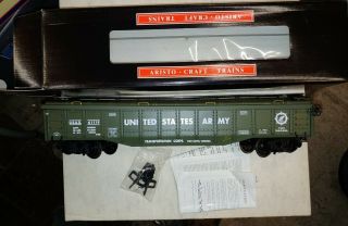 Aristo - Craft Art - 41119 - Covered Gondola Car - Us Army G Scale,  See Ad.  (9f)