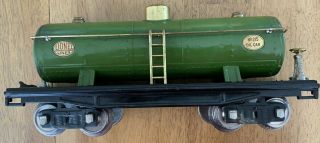 Lionel No.  215 Pre - War Standard Gauge Oil Car - Green