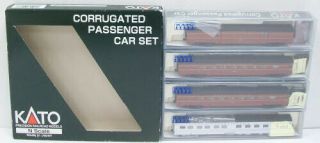 Kato 106 - 1701 Prr Corrugated Passenger 4 - Car Set Ex/box