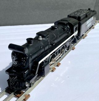 Lionel Trains 4 - 4 - 2 Locomotive Engine Tender 0 - Gauge Santa Fe 8644 Whistle/smoke