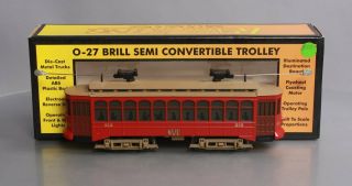 Mth 30 - 2512 - 0 Brill Semi - Convertible Trolley Allentown/box