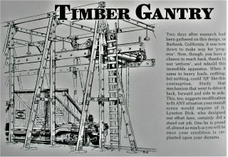 HO: Timber Gantry Crane,  a large wood kit w/ 250 cast parts & 600 n/b/w ' s 3