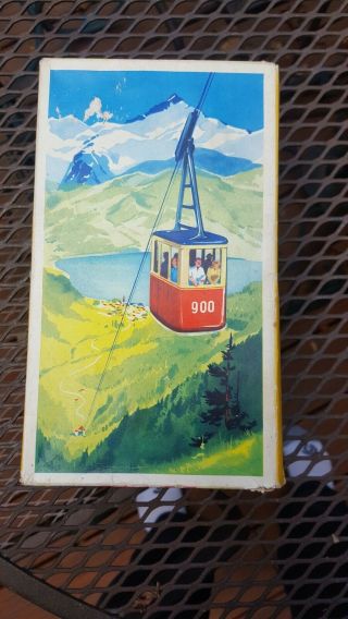 Vintage Lehmann Rigi 900 Toy Gondola Sky Lift Cable Car Tram - Western Germany