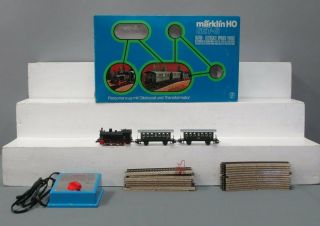 Marklin 2927a Ho Steam Engine & Passenger Car Set/box