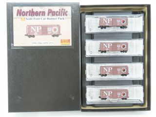 Z Scale Micro - Trains Mtl 99400087 Np Northern Pacific 4 - Car Freight Runner Pack