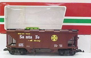 Lgb 41760 Santa Fe 2 - Bay Covered Hopper - Plastic Wheels Ex/box