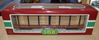 Lehmann Gross Bahn Lgb 4169 Flat Car With Lumber Load G Scale W/ Box