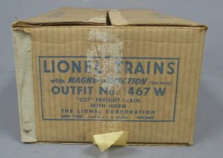 Lionel 1467W O Gauge Postwar Diesel 4 - Car Freight Outfit Empty Set Box/Box 2
