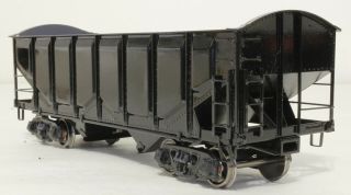 Max Gray 2 - bay Peaked End/Panel Side Hopper - Undec.  - O Scale,  2 - Rail BRASS 3