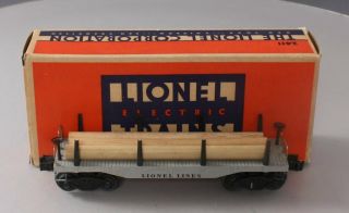 Lionel 2411 Vintage O Lionel Lines Die - Cast Flatcar With Logs/box
