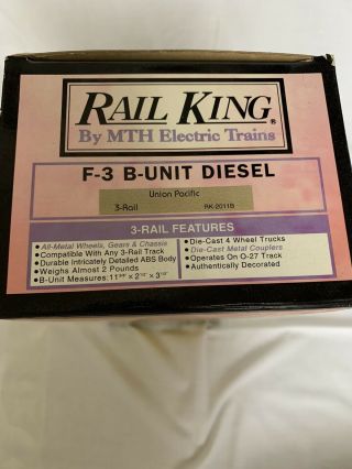 Rail King By Mth Electric Trains F3 B Unit Diesel