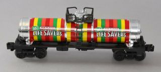 Lionel 6 - 9278 Lifesavers Chrome Plated Single Dome Tank Car Ex