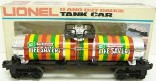 Lionel 6 - 9278 Lifesavers Chrome Plated Single Dome Tank Car Ex/box