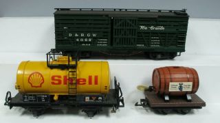 Lgb G Scale Assorted Freight Cars; 4068,  4047,  94280 [3]