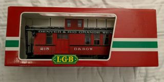 Lgb 4075 Denver & Rio Grande Western Deluxe Drovers Caboose Box Railing