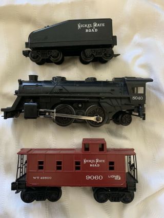 Lionel 8040 9060 Nickel Plate Road Steam Engine And Tender Train