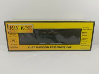 Mth Rail King O - 27 Scale Madison Passenger Car Nickel Plate Road 30 - 6244 - 1