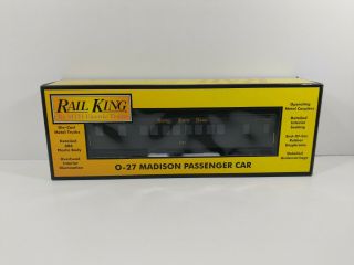 Mth Rail King O - 27 Scale Madison Passenger Car Nickel Plate Road 30 - 6244 - 4