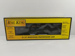 Mth Rail King O - 27 Scale Madison Passenger Car Nickel Plate Road 30 - 6244 - 2