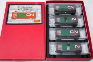 Mtl Micro - Trains 993 00 059 N Scale 4 Car Runner Pack Set Canadian National Cn
