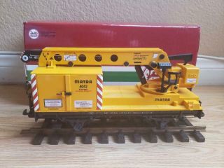 Lgb 40420 G Scale Db Matra Yellow Construction Crane Car W/ Box